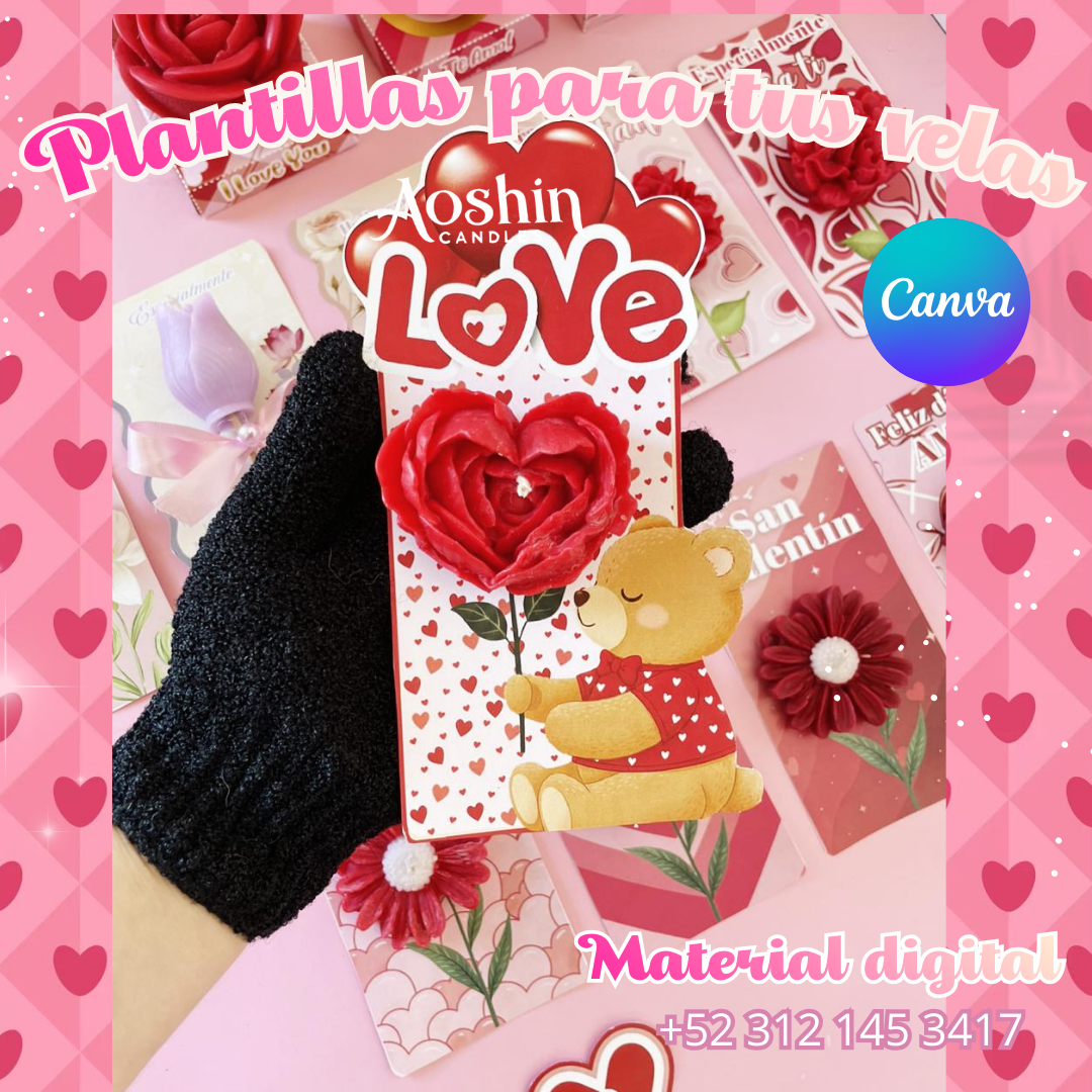 Tarjetas San Valentin para Velas