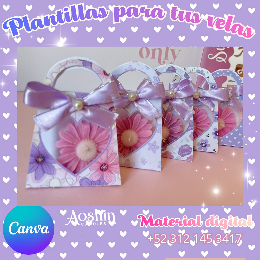 Bolsitas Día de la mujer 8M plantillas