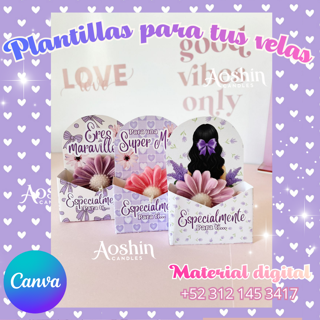 Cajas tipo sobre Día de la mujer 8M