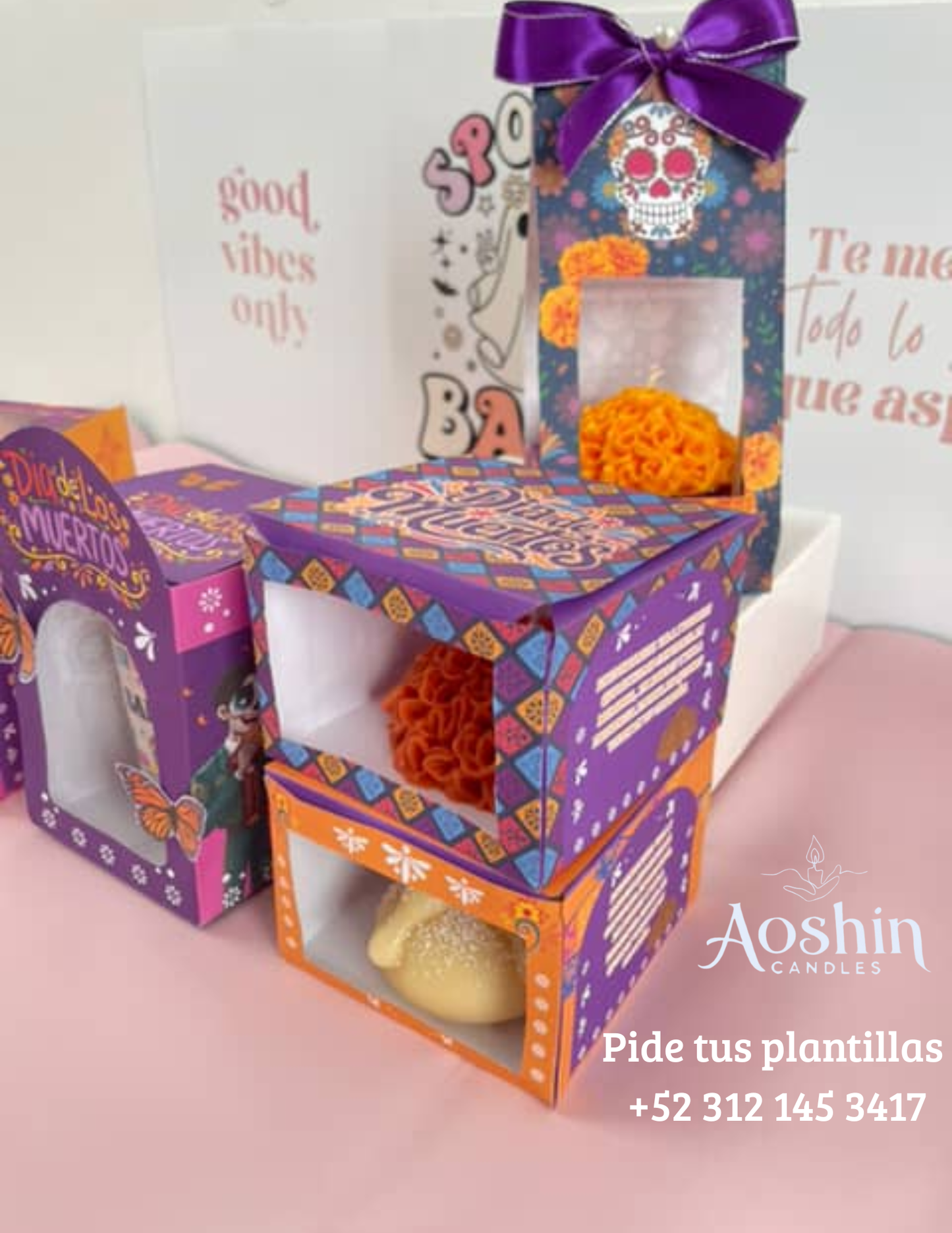 PLANTILLAS CAJAS DÍA DE MUERTOS EDITABLES EN CANVA