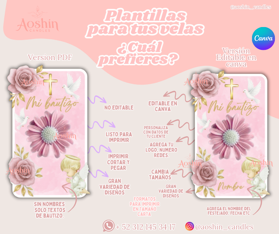 Plantillas Tarjetas de Bautizo Plantillas