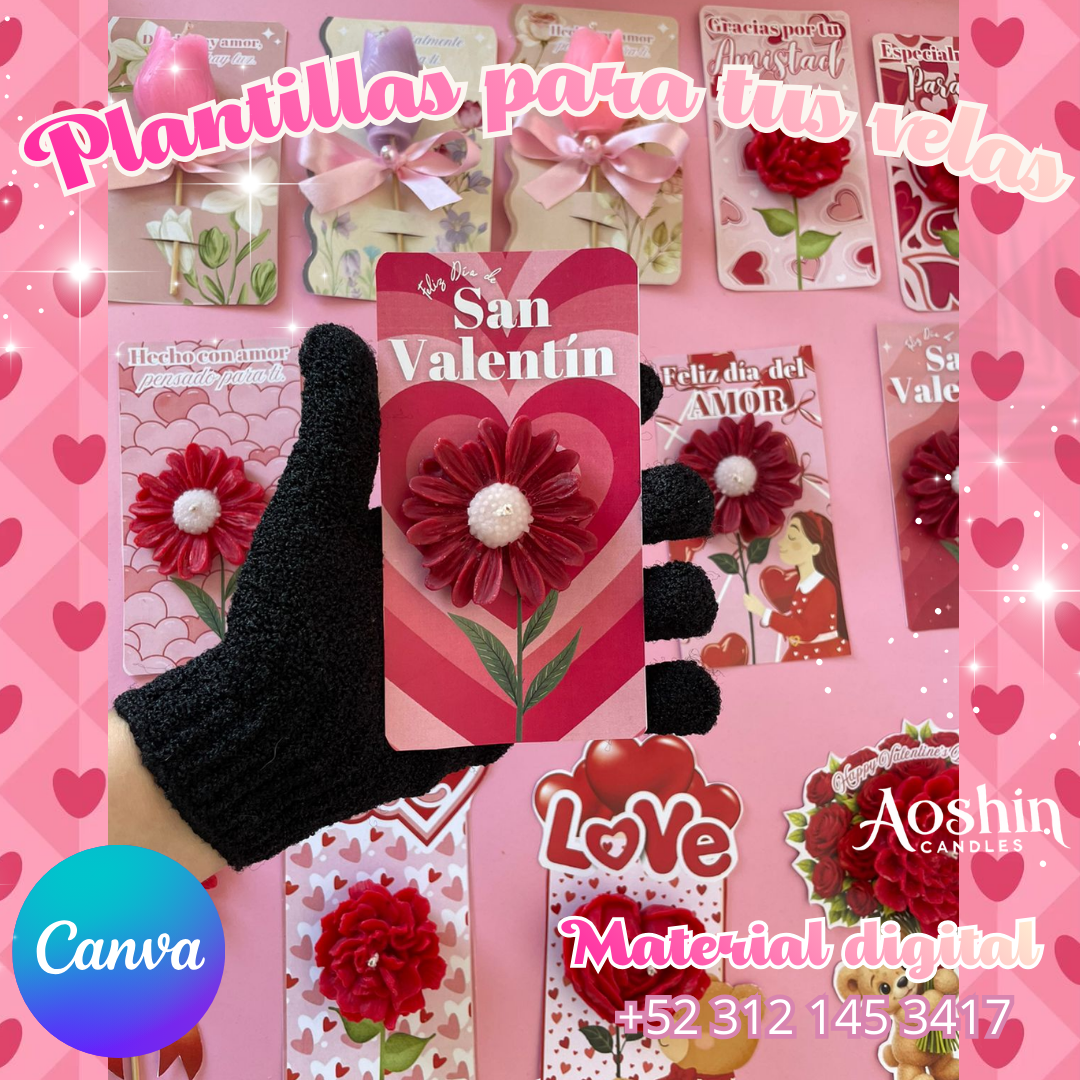 Tarjetas San Valentin para Velas
