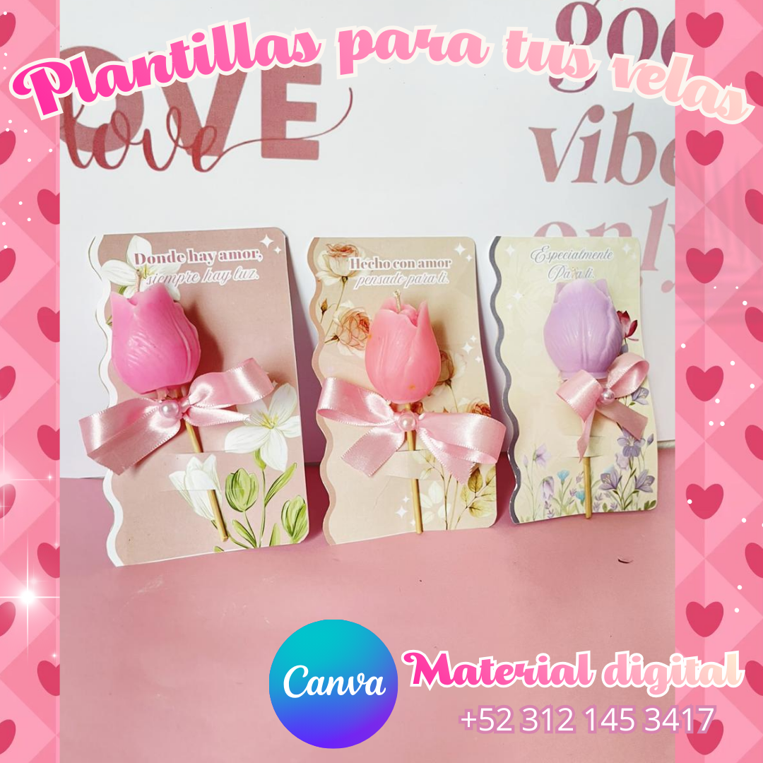 Tarjetas San Valentin para Velas