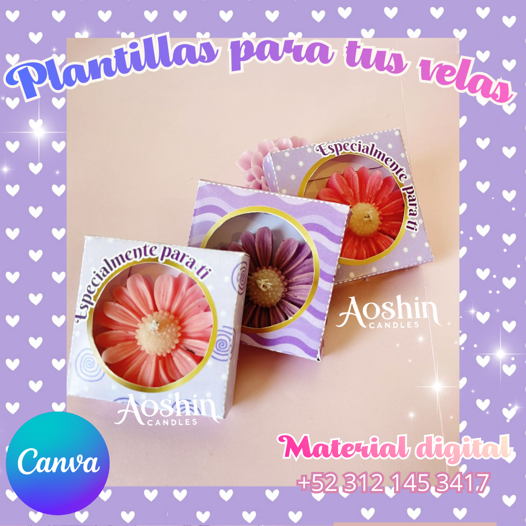 Cajas para margaritas 8M dia de la mujer plantillas