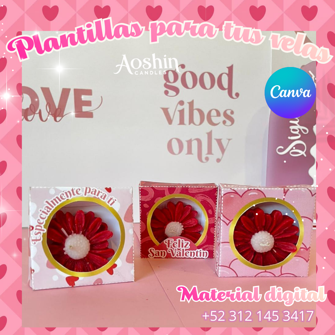 Plantillas de Cajas Para Margaritas san valentin