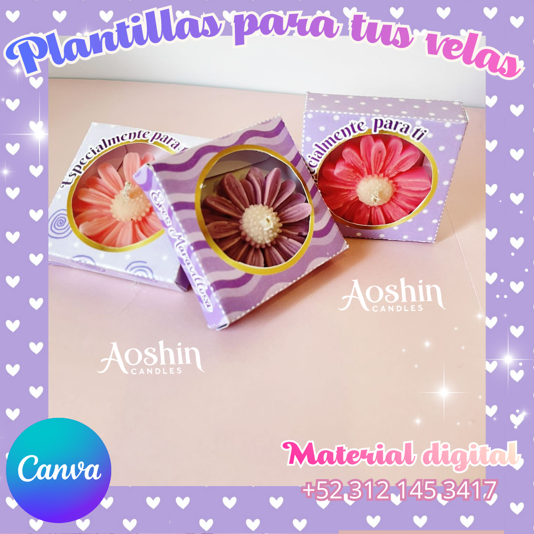 Cajas para margaritas 8M dia de la mujer plantillas