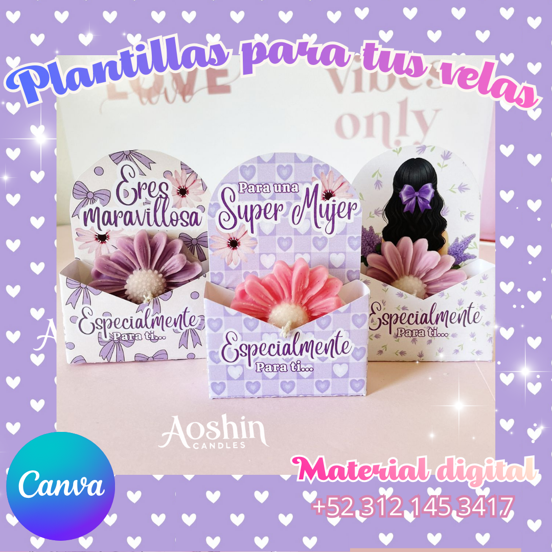 Cajas tipo sobre Día de la mujer 8M