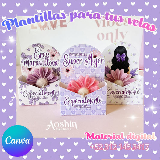 Cajas tipo sobre Día de la mujer 8M
