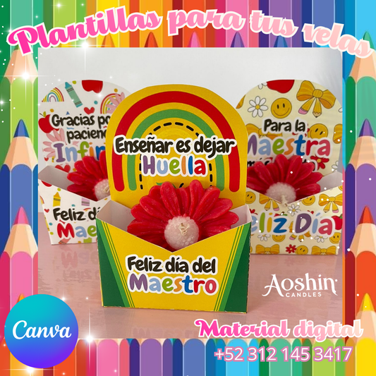 Cajas tipo sobre Día del Maestro