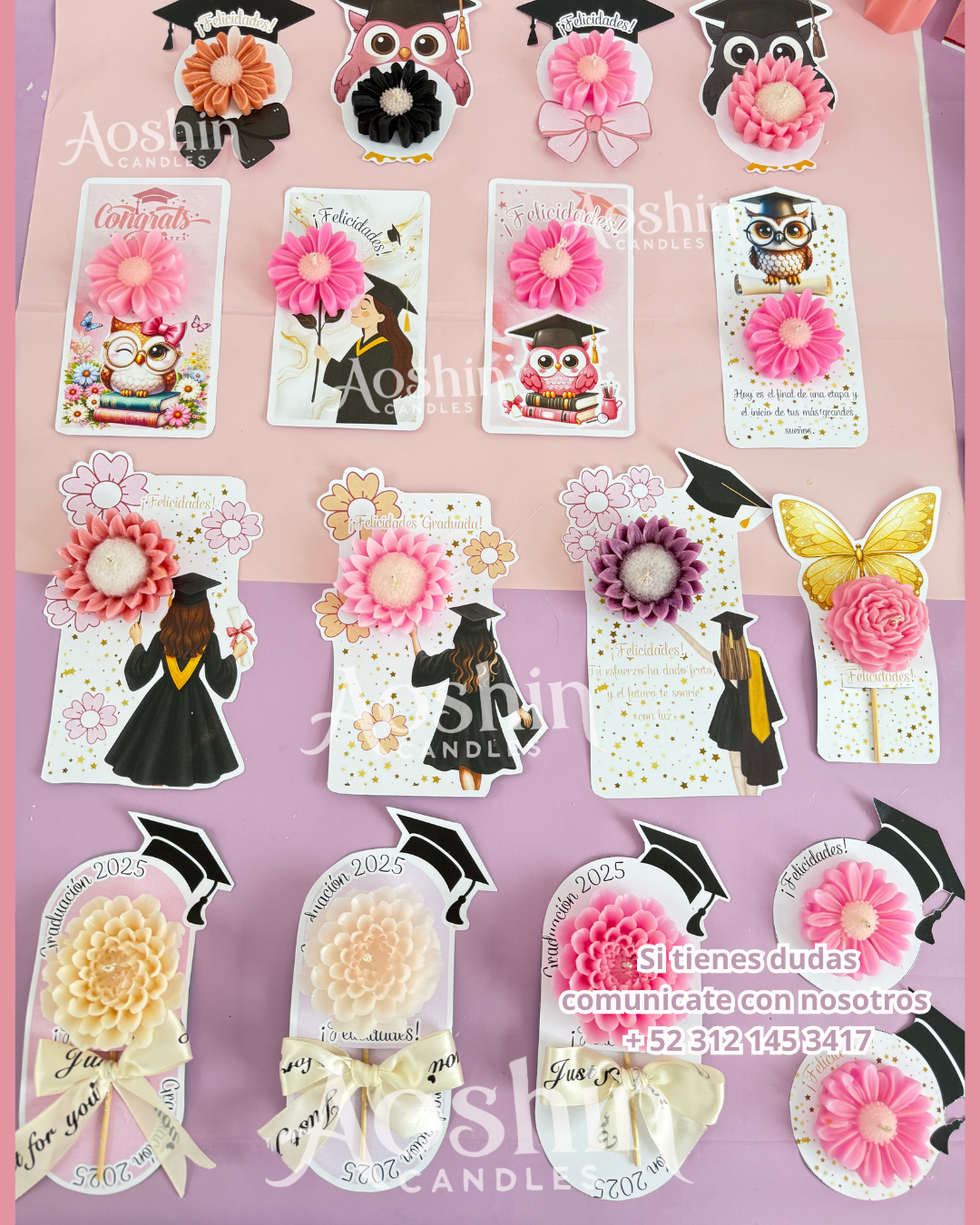 PLANTILLAS TARJETAS GRADUACIÓN PARA VELAS